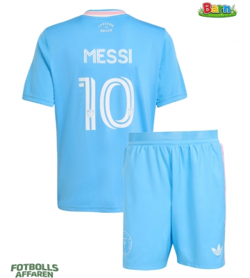 Inter Miami Lionel Messi #10 Tredjeställ Barn 2025-26 Kortärmad (+ Korta byxor)